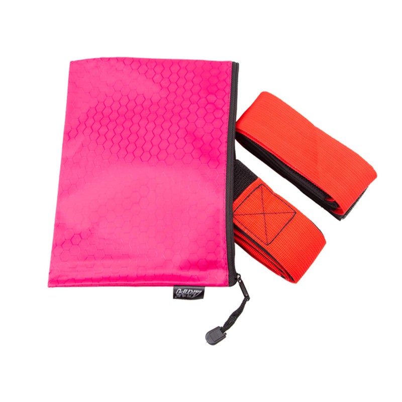 Hiverst Legged Race Band For 4 ppl, Team Building, Outdoor Party Group Game for Kid Adult, Cooperative Team Race for Relay Race, Field Day, Backyard Activity Game with Carrying Pouch(Red) - Image 2